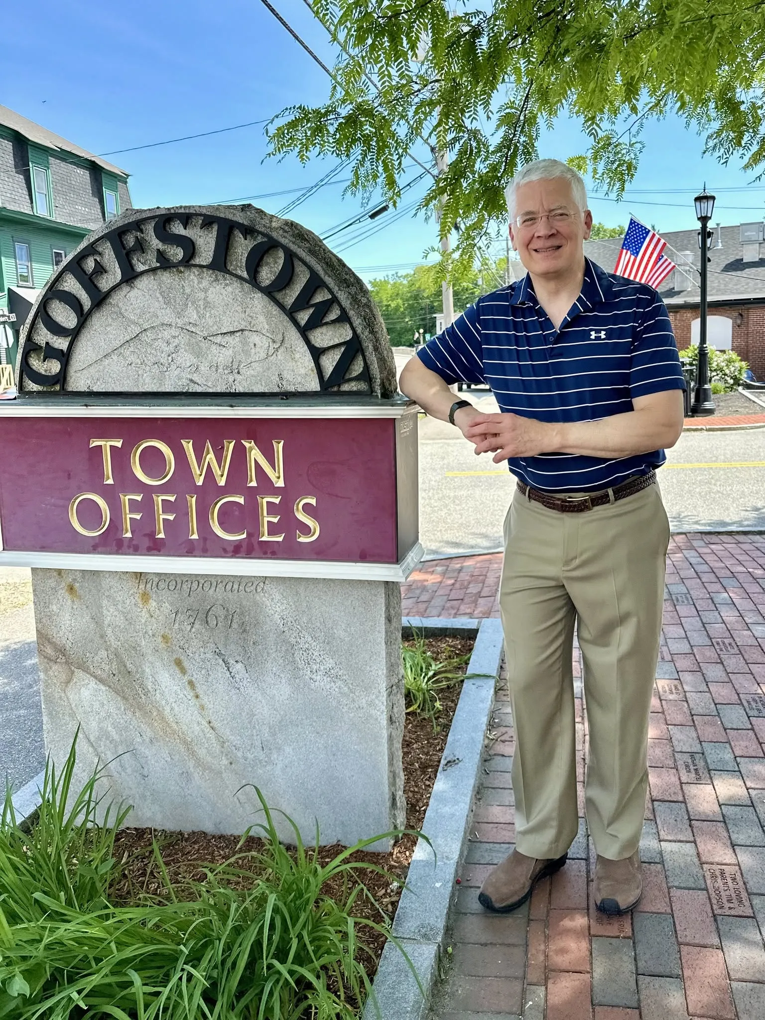 Chris Calhoun at the Goffstown town offices
